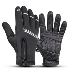 1Pair Winter Gloves Touchscreen Thermal Windproof Fleece Lined Gloves