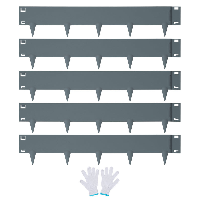 VEVOR Steel Landscape Edging, 5-pack Steel Garden Edging Borders, 39