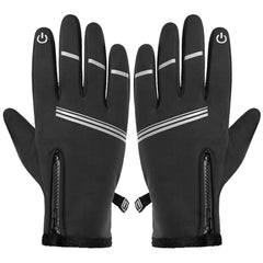 1Pair Winter Gloves Touchscreen Thermal Windproof Fleece Lined Gloves