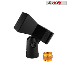 5 Core Microphone Mic Clip Holder for Mic Stand Universal Adjustable with 5/8" Male to 3/8" Female Screw Adapter Suitable for Handheld Microphones,  - MC 04 5PCS