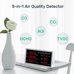 Air Quality Monitor 5 in 1 Multifunctional CO2 Detector