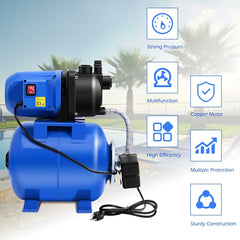 1200 W Garden Water Pump Shallow Well Pressurized Irrigation