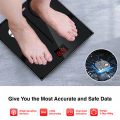 5 Core Scale for Body Weight Battery Power Smart Digital Most Accurate Fat Loss Machine Pesas Para Pesar Personas w App Sync - BBS DOT B BLK