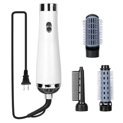 3 In 1 Hot Air Brush One-Step Hair Dryer Comb 3 Interchangeable Brush Combs Volumizer Hair Curler Straightener