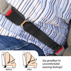 2Pcs Car Seat Belt Extender 14.37in Buckle Tongue Webbing Extension Safety Belt