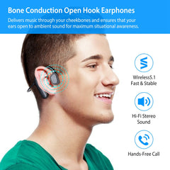 Wireless V5.1 Bone Conduction Earphones Open-Ear Wireless Headsets