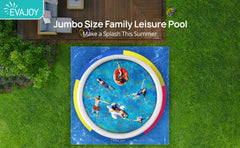 15ft *35in Inflatable Swimming Pool Include Filter Pump, Ground Cloth and Cover