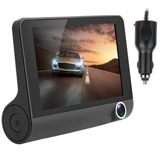 1296P Car DVR Dash Camera 4In 3 Lens Vehicle Driving...