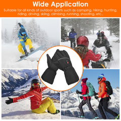 Electric Heated Gloves Battery Powered USB Touchscreen Thermal Gloves Windproof Winter Hands Warmer Unisex for Outdoor Motorcycle Cycling Skiing Skating