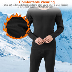 Men Thermal Underwear Set Long Johns Pants Long Sleeve Soft Underwear Kit Top Bottom Winter Sports Suits