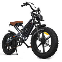 JANSNO Electric Bike 20" x 4.0 Electric Bike for Adults with 750W Brushless Motor, Long-Lasting 48V 14Ah Removable Battery, 7-Speed Transmission , 20 Inch Fat Tires,Integrated wheels,UL Certified.