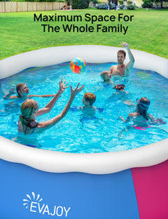 15ft *35in Inflatable Swimming Pool Include Filter Pump, Ground Cloth and Cover