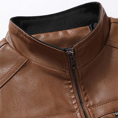 Men's Autumn Fashion Trend Coats Male Slim Motorcycle Leather Jacket PU Leather Jacket