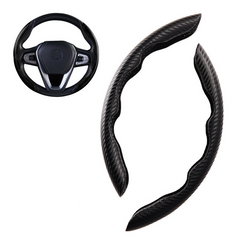 Universal car steering wheel cover carbon fiber texture handle cover steering wheel booster non-slip handle set car cover