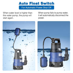 550W Submersible Dirty Clean Water Pump