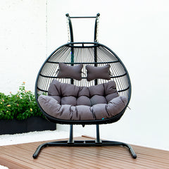 Modern Muse FOLDING DOUBLE SWING CHAIR w/CUSHION