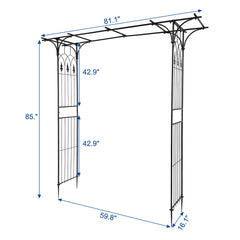 Flat Roof Wrought Iron Arches Plant Climbing Frame