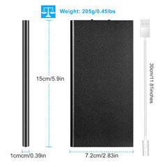 20000mAh Power Bank Ultra-thin External Battery Pack Phone Charger