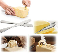 3 In 1 Stainless Steel Butter Spreader Knife Butter Curler Spreader Butter Knife Multifunction 3 In 1 Stainless Steel Butter Cutter Knife Cream Knife Western Bread Jam Knife Cheese Spreader