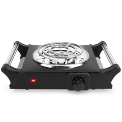 1000W Electric Single Burner Portable Coil Heating Hot Plate Stove Countertop RV Hotplate with 5 Temperature Adjustments Portable Handles